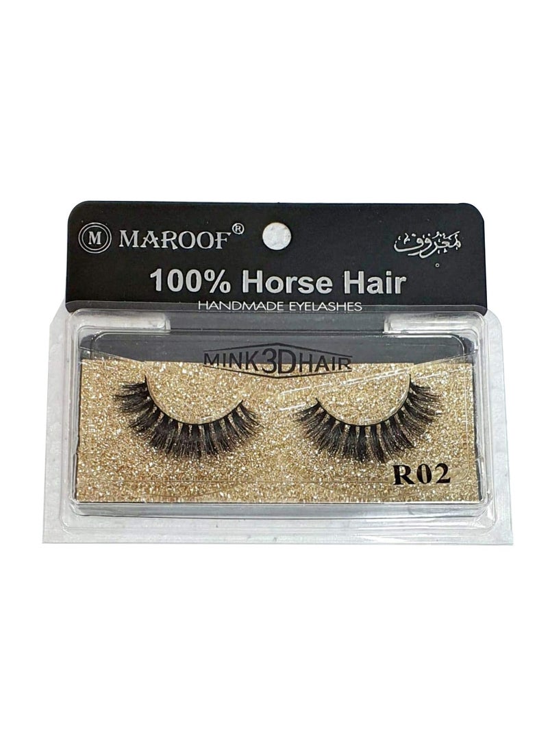 MAROOF رموش ماروف مينك 3D من شعر الحصان الاصطناعي - Image 1