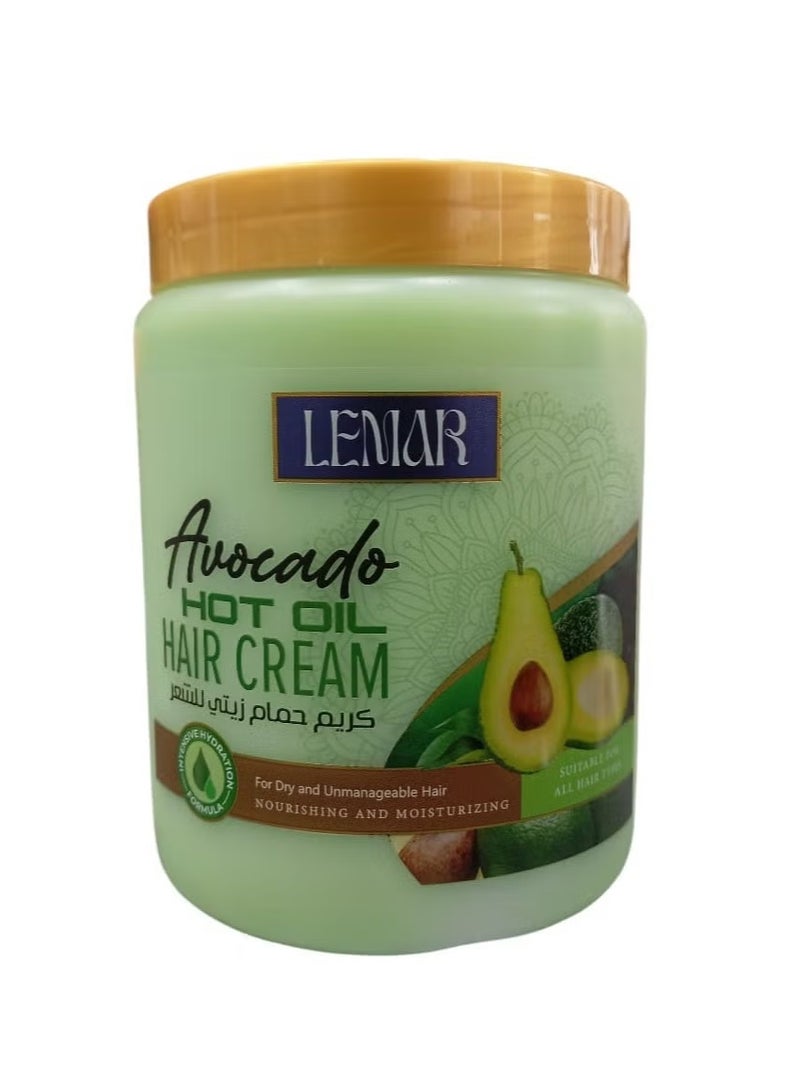 Avocado Oil Dath Cream Nourishing and Moisturizing for Dry Hair 1000 ml