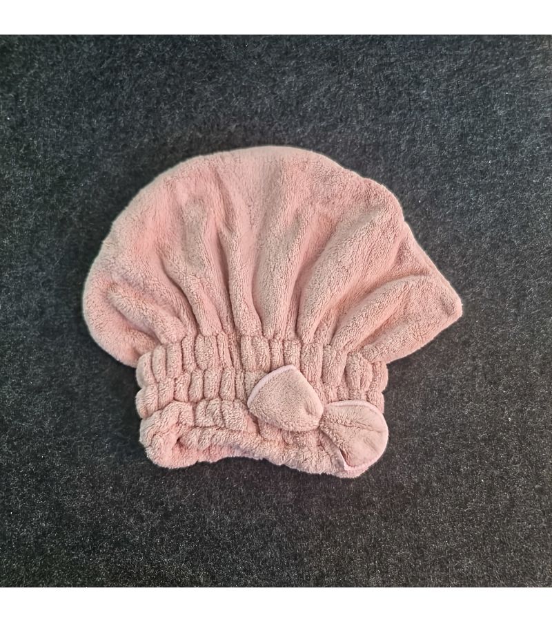 Pink Ultra Absorbent Microfiber Hair Towel Quick Dry Wrap - Image 2