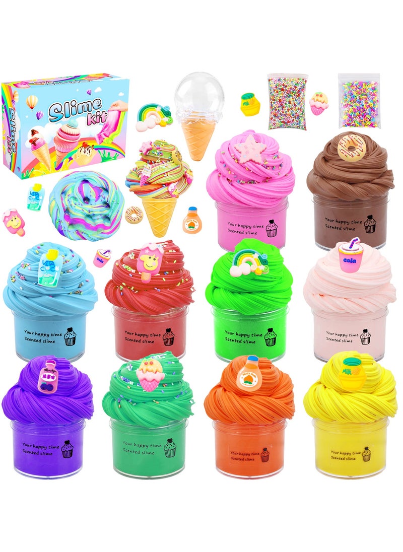DMG TECH Butter Slime Set, 10 Colors Soft Non-Stick Slime Toys, DIY Educational Slime Toys for Kids, Soft Slime Decompression Toys, Gifts for Boys and Girls  - Image 3