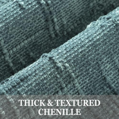 decorUhome Summer Teal Chenille Throw Pillow Covers 20x20 Set of 2 Textured Soft Cozy Slubby Couch Pillow Covers Modern Farmhouse Boho Decorative Pillow Cases for Bed Sofa Living Room - Image 3