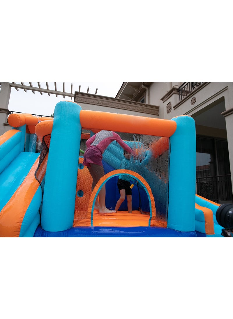 GT-Wheel - Inflatable Water Slide Kids Waterslide Park Outdoor with Bounce House and Dual Slides for Racing Fun Climbing Blow-up Water Slides - Image 1