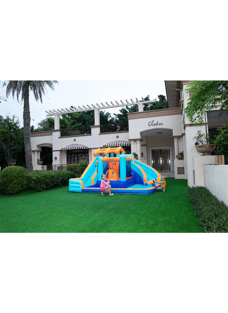 GT-Wheel - Inflatable Water Slide Kids Waterslide Park Outdoor with Bounce House and Dual Slides for Racing Fun Climbing Blow-up Water Slides - Image 1