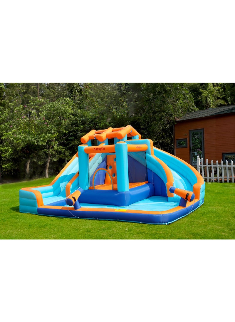 GT-Wheel - Inflatable Water Slide Kids Waterslide Park Outdoor with Bounce House and Dual Slides for Racing Fun Climbing Blow-up Water Slides - Image 1