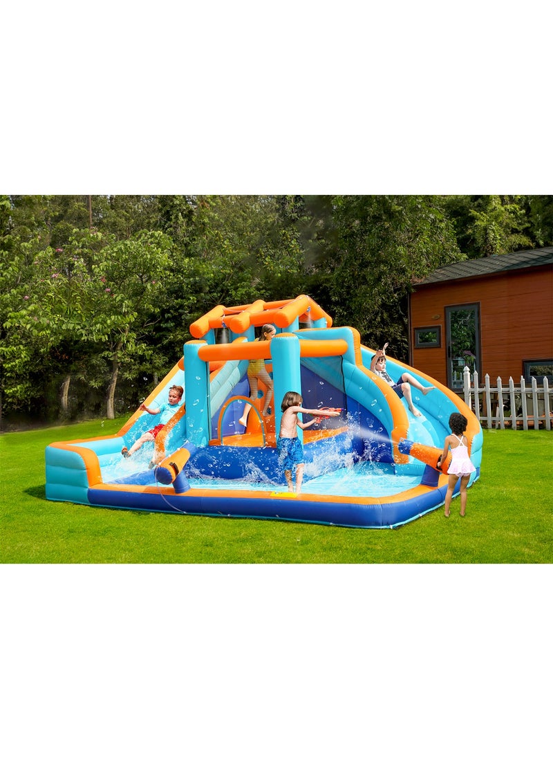 GT-Wheel - Inflatable Water Slide Kids Waterslide Park Outdoor with Bounce House and Dual Slides for Racing Fun Climbing Blow-up Water Slides - Image 1