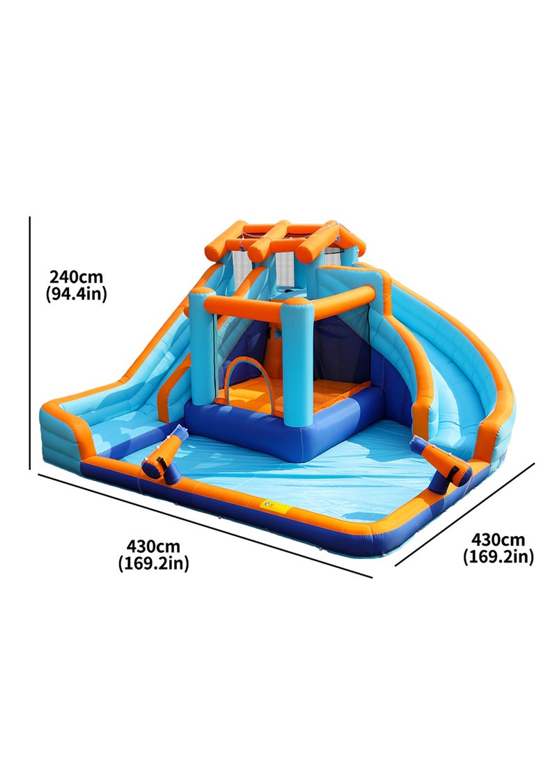 GT-Wheel - Inflatable Water Slide Kids Waterslide Park Outdoor with Bounce House and Dual Slides for Racing Fun Climbing Blow-up Water Slides - Image 1