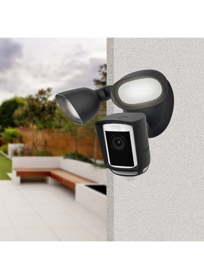 Meffort Inc - Silicone Skin Case Compatible For Ring Floodlight Cam Wired Pro Sun Glare Uv & Weather Protection Skins Cover (Black 1 Pack) - Image 1
