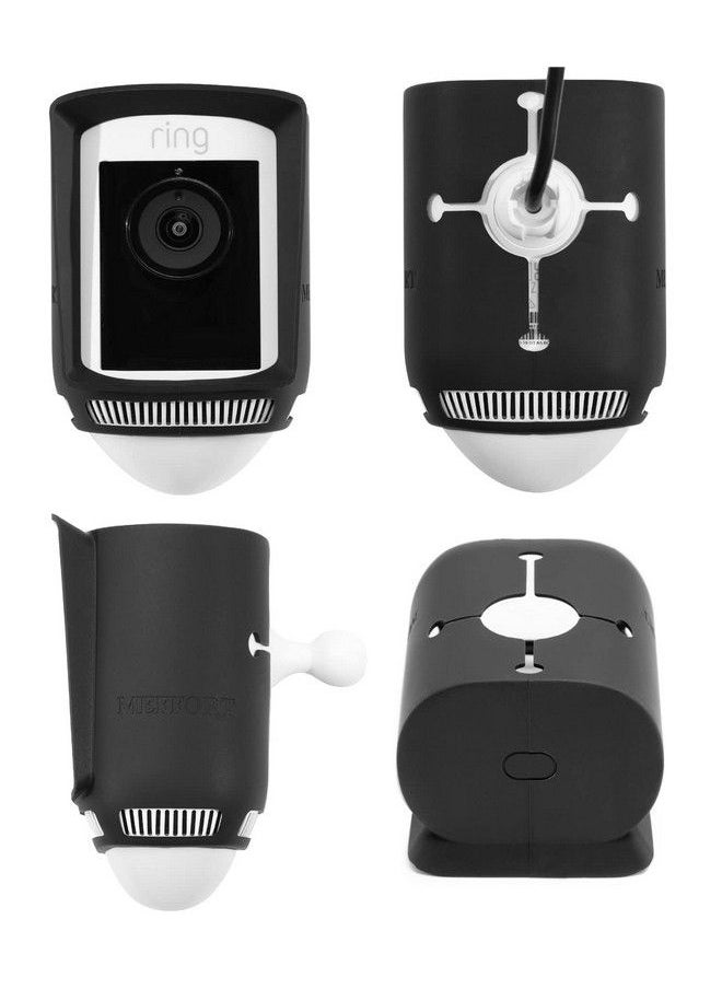 Meffort Inc - Silicone Skin Case Compatible For Ring Floodlight Cam Wired Pro Sun Glare Uv & Weather Protection Skins Cover (Black 1 Pack) - Image 1