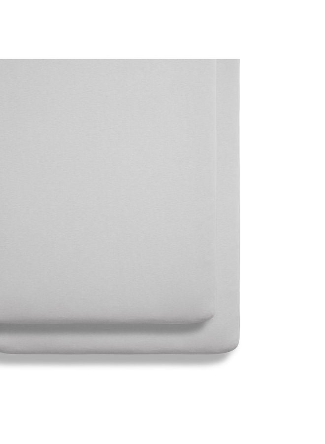 Snuz Pod Light Breathable And 100% Soft Jersey Cotton Crib Fitted Sheets Pack Of 2 - Grey  - Image 3