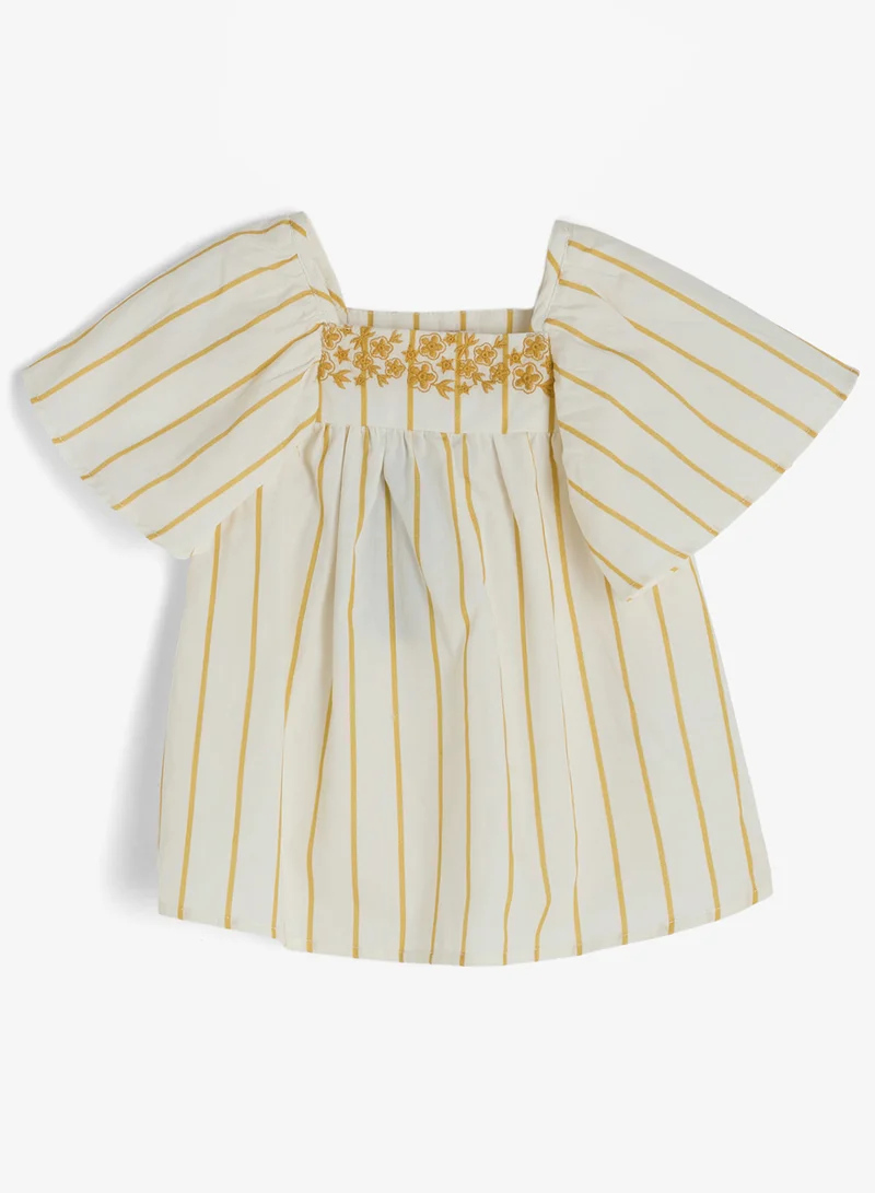 Ripples Girls Embroidered & Stripes Co-ord Sets