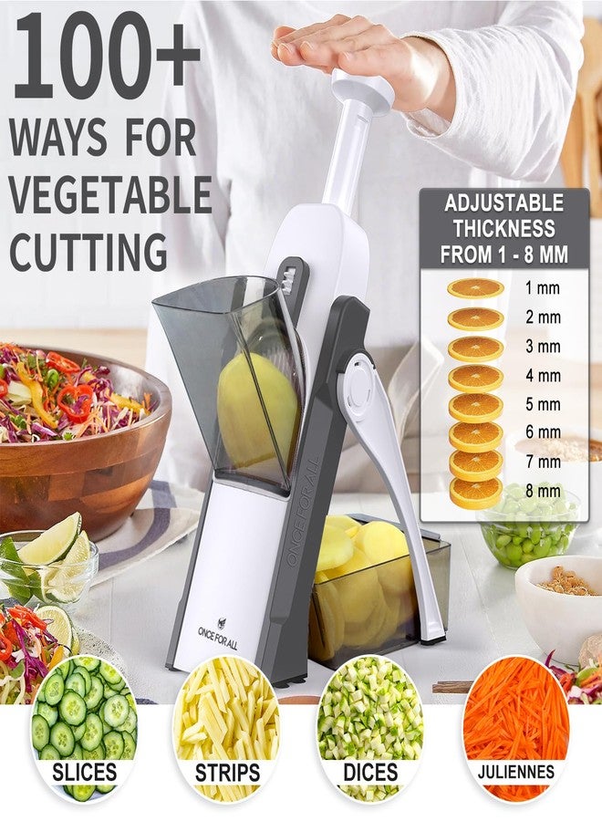 ONCE FOR ALL Adjustable Mandoline Slicer Safe Vegetable Slicer Food Chopper Vegetable Cutter Quick Dicer Fruit French Fry Julienne - Image 3