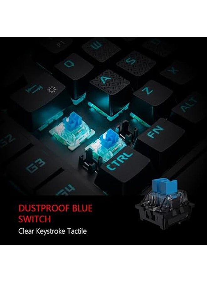 One-Handed RGB Mechanical Gaming Keyboard, 35 Keys, Mini Portable Gaming Keyboard, One-Handed Keyboard, PS4/Xbox-One/Llaptop/PC Computer with USB Cable - Image 4