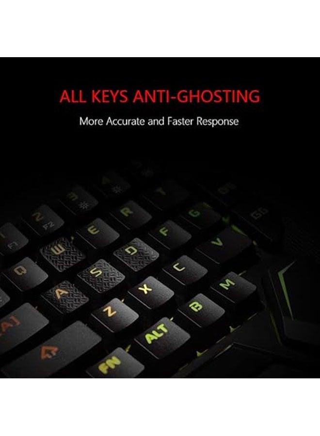 One-Handed RGB Mechanical Gaming Keyboard, 35 Keys, Mini Portable Gaming Keyboard, One-Handed Keyboard, PS4/Xbox-One/Llaptop/PC Computer with USB Cable - Image 2