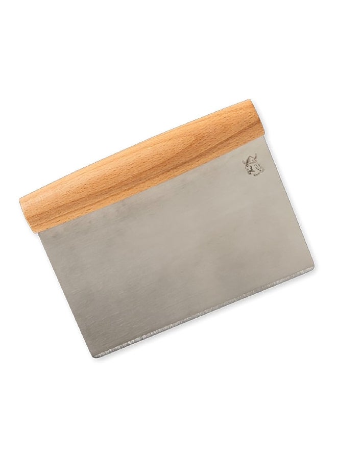 NORDICWARE Stainless Steel Blade Compact Dough Scraper Silver and Brown 02105 - Image 1
