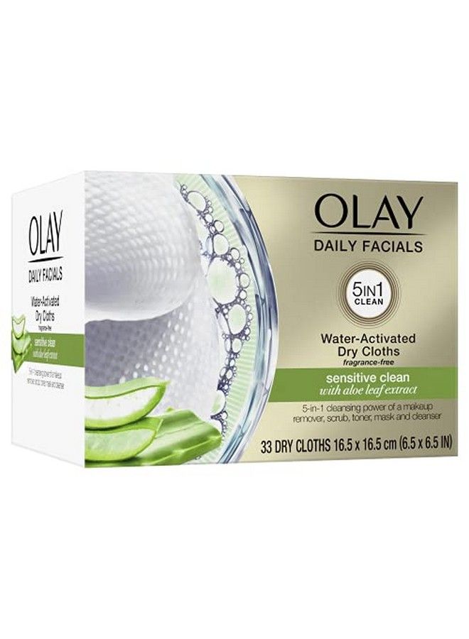 Olay Makeup Remover Wipes By Daily Facials Gentle Clean 5In1 Water Activated Cleansing Cloths 33 Count (Pack Of 1)  - Image 1