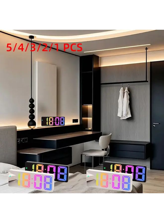 Modern LED Digital Alarm Clock With Large Screen 3 Adjustable Brightness Levels Silent Operation And Bedside Mode White Shell For Bedroom Living Room - Image 3