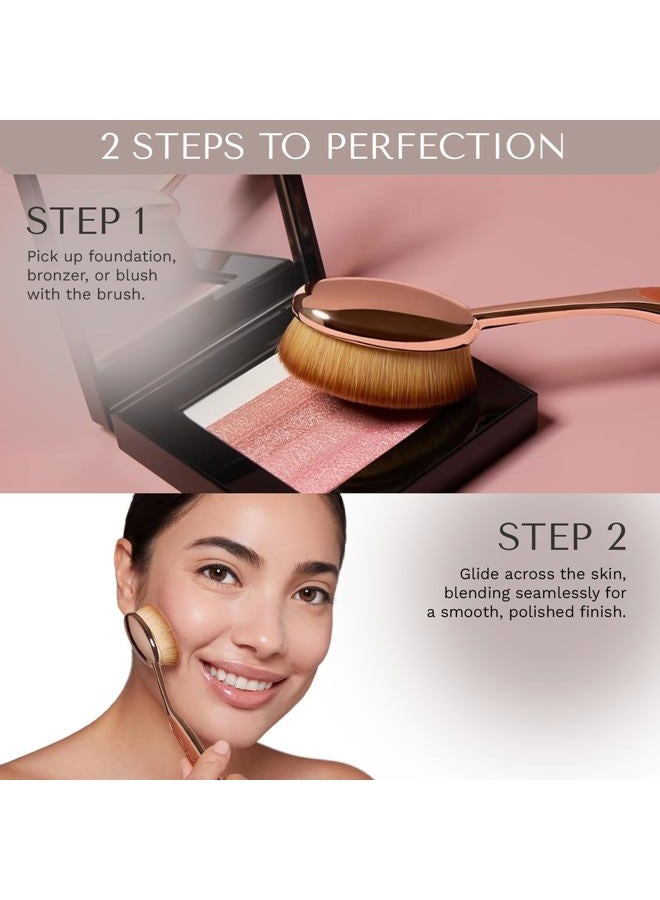Artis Elite Black Oval 7 Brush | Oval Makeup Brush | Luxury Synthetic Foundation Brush | Ideal for foundation, SPF, Skincare | Use with liquids, powders, and creams | Creates Airbrush Finish - Image 3