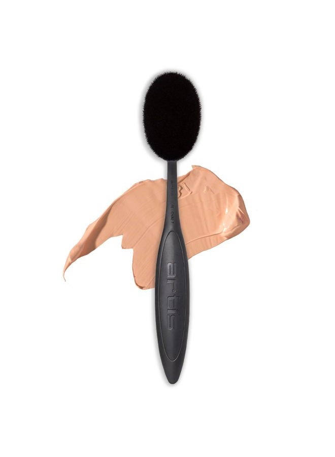 Artis Elite Black Oval 7 Brush | Oval Makeup Brush | Luxury Synthetic Foundation Brush | Ideal for foundation, SPF, Skincare | Use with liquids, powders, and creams | Creates Airbrush Finish - Image 1