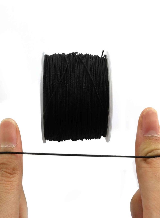 تيج خيط خرز نايلون من تيغ، لفة واحدة، 0.8 مم، 100 متر، خيط حريري للعقد الصينية، خيط خرز أسود - Image 5