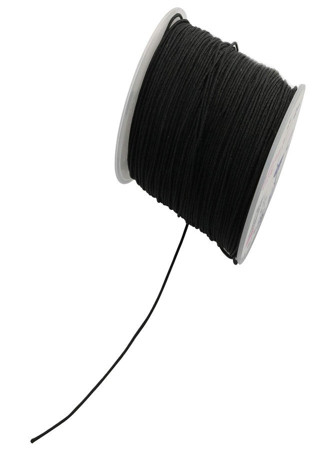 تيج خيط خرز نايلون من تيغ، لفة واحدة، 0.8 مم، 100 متر، خيط حريري للعقد الصينية، خيط خرز أسود - Image 3