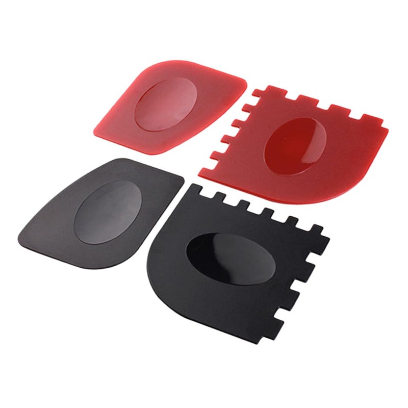 4Pcs Heavy Duty Grill Plate Scrapers Barbecue Pan Cleaning Tools Compact Outdoor Use - Image 2