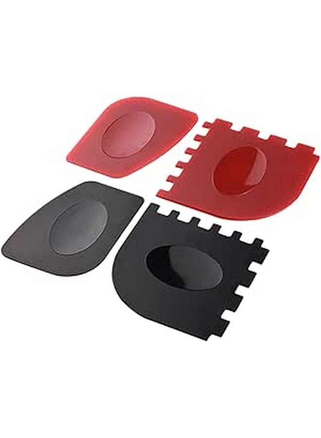 4Pcs Heavy Duty Grill Plate Scrapers Barbecue Pan Cleaning Tools Compact Outdoor Use - Image 1
