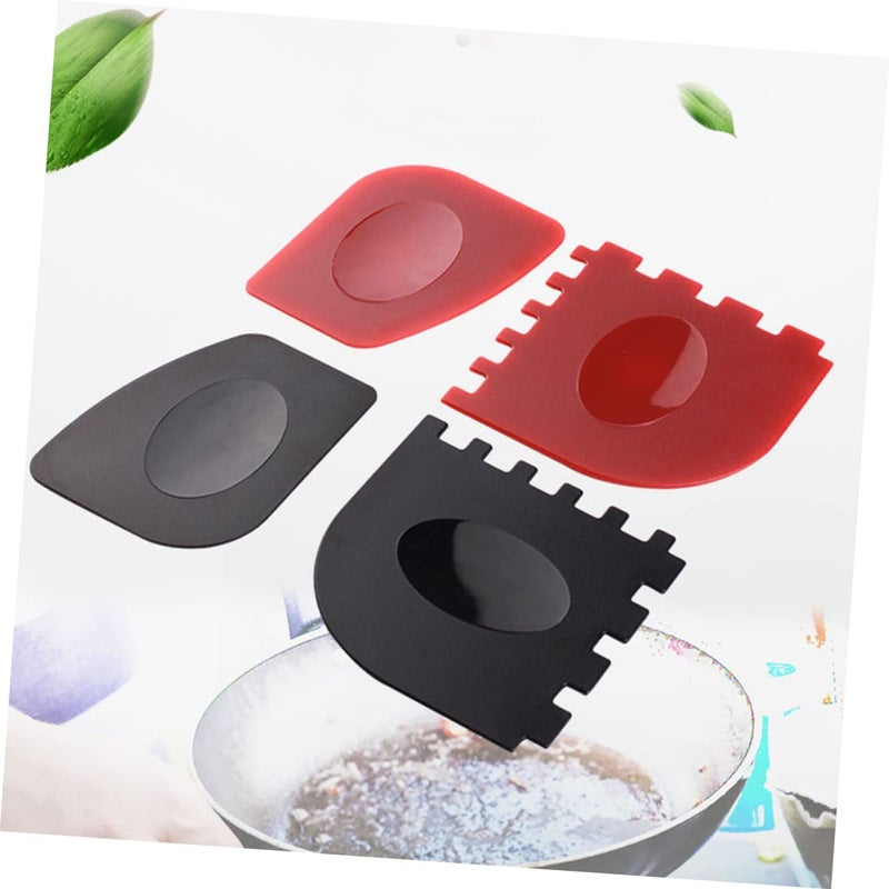 4Pcs Heavy Duty Grill Plate Scrapers Barbecue Pan Cleaning Tools Compact Outdoor Use - Image 5