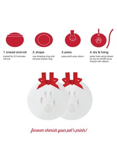 pearhead Pawprints 2-Pack Christmas Ornament, Diy No Mess Pet Paw Print Holiday Keepsake Kit, Dog Or Cat Stocking Stuffer Gift, Christmas Gift For Pet Parents, Paw Print Ornament For The Holidays  - Image 3