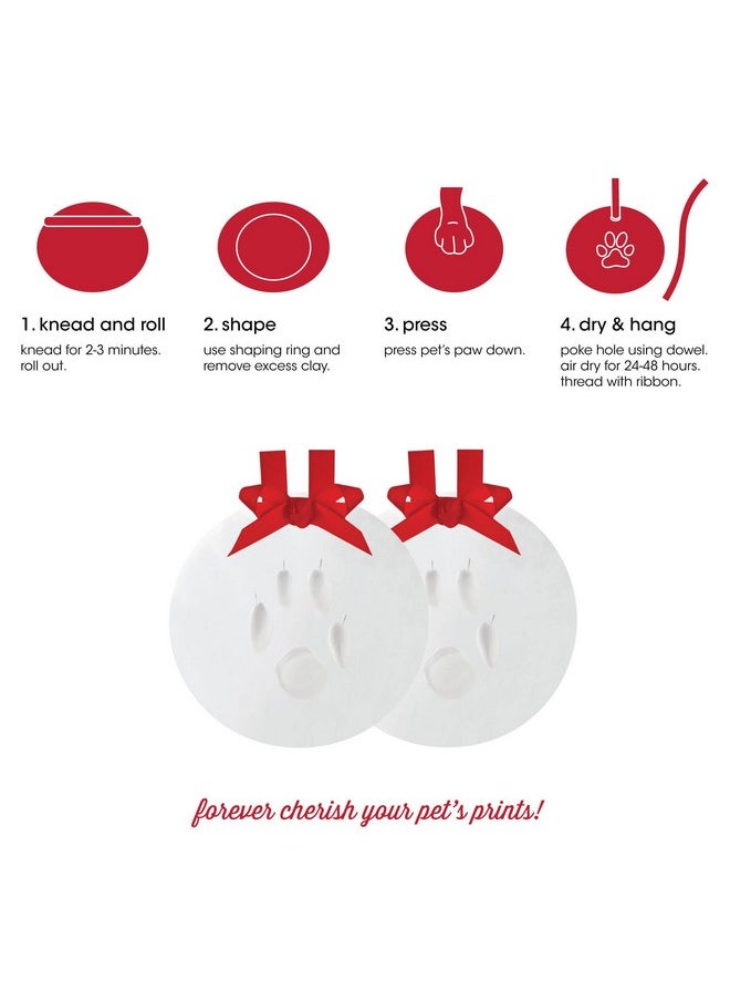 pearhead Pawprints 2-Pack Christmas Ornament, Diy No Mess Pet Paw Print Holiday Keepsake Kit, Dog Or Cat Stocking Stuffer Gift, Christmas Gift For Pet Parents, Paw Print Ornament For The Holidays  - Image 3