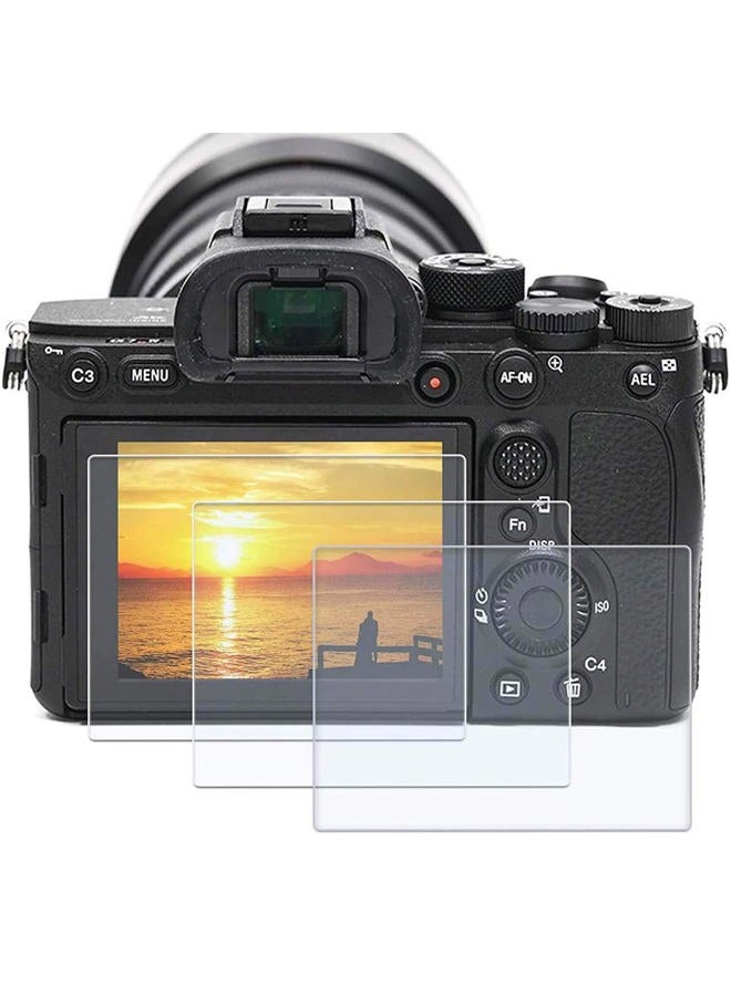 PCTC Tempered Glass Screen Protector Compatible for Sony Alpha a7II A7III A7IV a7SII a7SIII a7RII a7RIII a7RIV RX100VII RX100VI RX100V RX100IV RX100III RX100II A9II,RX10III RX10IV,RX1R RX1RII(3 packs) - Image 1