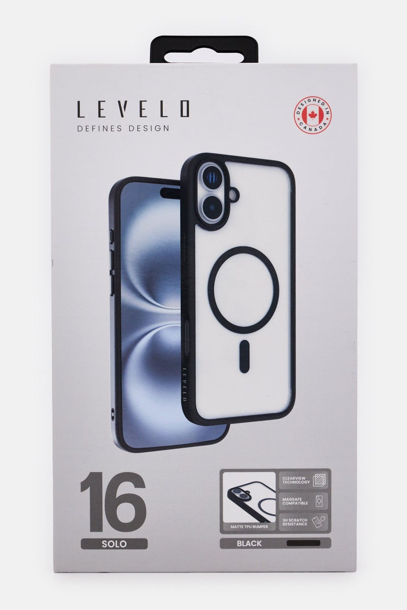 LEVELO iPhone 16 Magsafe Protective Case, Black - Image 2
