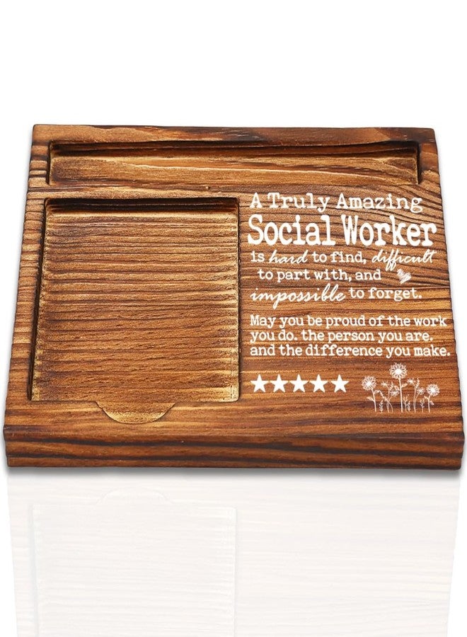 FOKCBOCM Thank You Appreciation Gifts for Social Worker, Going Away Gift Retirement Gift for Best Social Worker Gifts Self-Stick Note Pad Holders-DW23 - Image 1