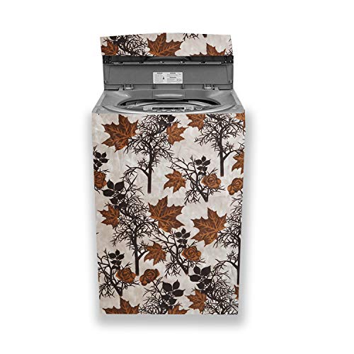 KANUSHI Industries® Fridge/Refrigerator Top Cover + 1 Pc Top Load Fully Automatic Washing Machine Cover + 1 Pc Microwave/Oven Top Cover(FRI+Micro+WASMAC-Fully-Brown-SHUB) - Image 3