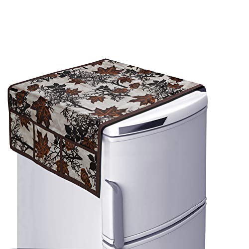 KANUSHI Industries® Fridge/Refrigerator Top Cover + 1 Pc Top Load Fully Automatic Washing Machine Cover + 1 Pc Microwave/Oven Top Cover(FRI+Micro+WASMAC-Fully-Brown-SHUB) - Image 2