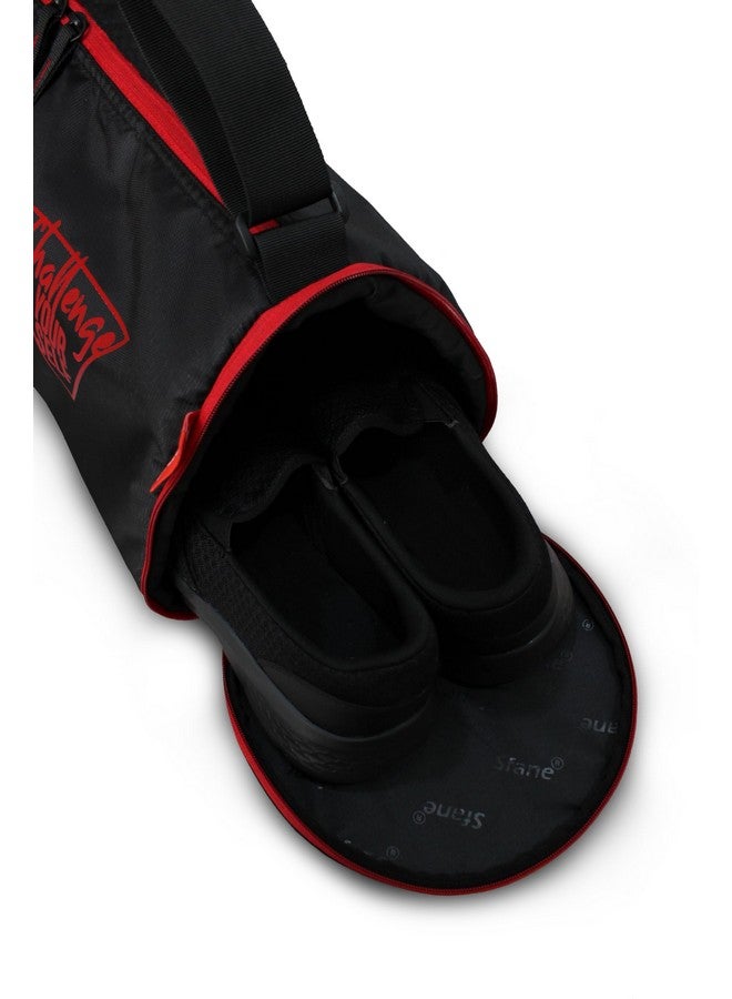 SFANE حقائب جيم سفاني للرجال مع قسم منفصل للأحذية حقائب رياضية للنساء حقائب دفل غير محددة للجيم للسفر والحمل حقائب دفل قابلة للتعديل حقيبة رياضية - أسود وأحمر - Image 2