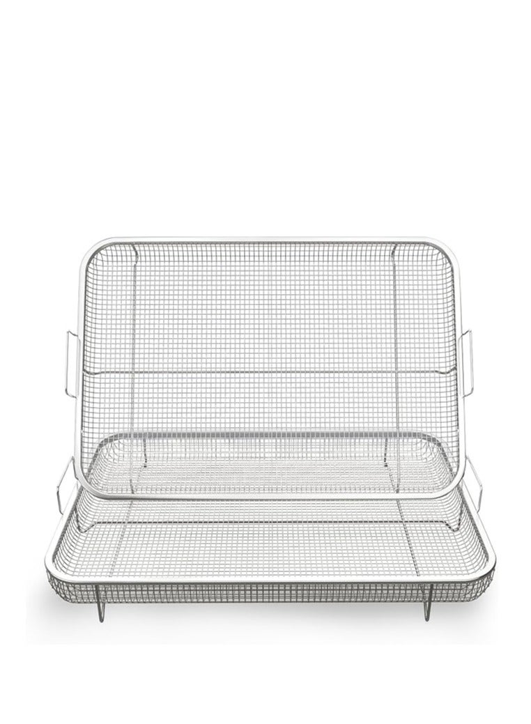 DEMEDO Stainless Steel Crisper Tray, Large Air Fryer Rack for Oven, Non-Stick Mesh Basket, Range Oven Air Fryer Basket, Grill basket for Wall Oven  - Image 1