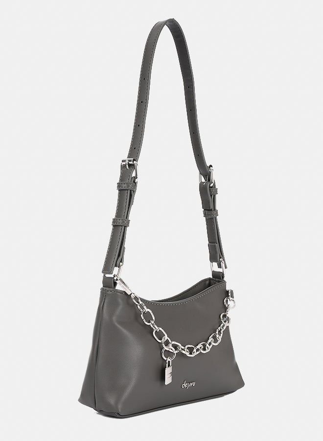 ديجافو حقيبة كتف بسحاب بسلسلة زخرفية - Image 2