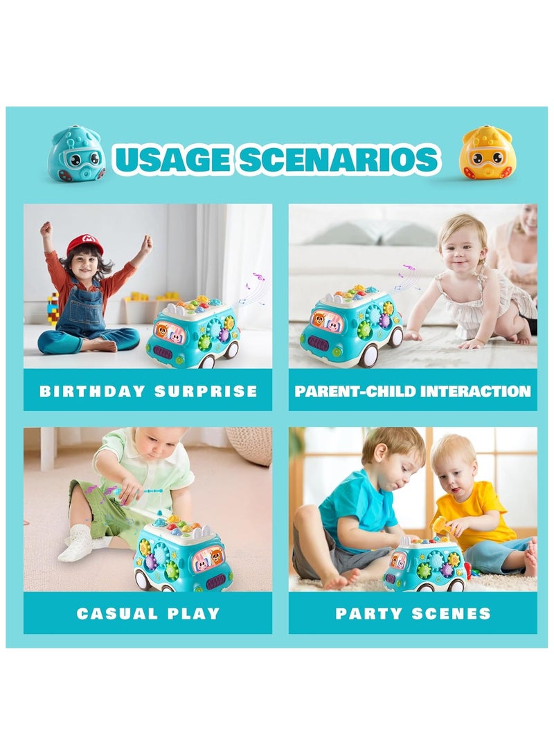 NNEWVANTE Baby Toy for Old,Toddler Toys Early Learning Montessori Toy 18+Months+,6 in 1 Infant Educational Busy Center,Musical Bus Baby Toys Christmas Birthday Gifts,Blue - Image 4