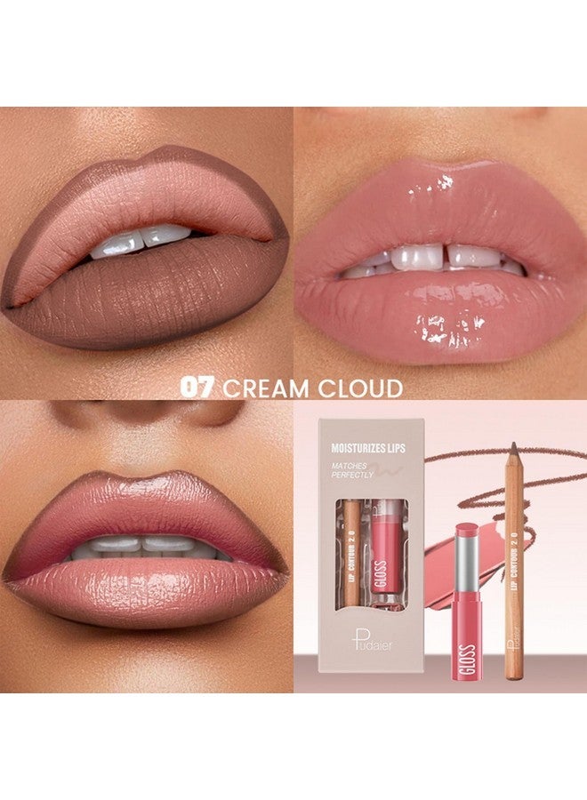 pudaier 2Pcs Lip Liner and Lipstick Combo, Highly Pigmented Lip Liner and Lipstick Set for women, Long Lasting Matte Lip Pencil and Hydrating Lip Balm Lip Gloss Makeup Kits with Sharpener - Image 2