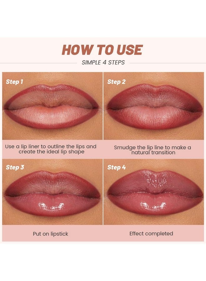 pudaier 2Pcs Lip Liner and Lipstick Combo, Highly Pigmented Lip Liner and Lipstick Set for women, Long Lasting Matte Lip Pencil and Hydrating Lip Balm Lip Gloss Makeup Kits with Sharpener - Image 4