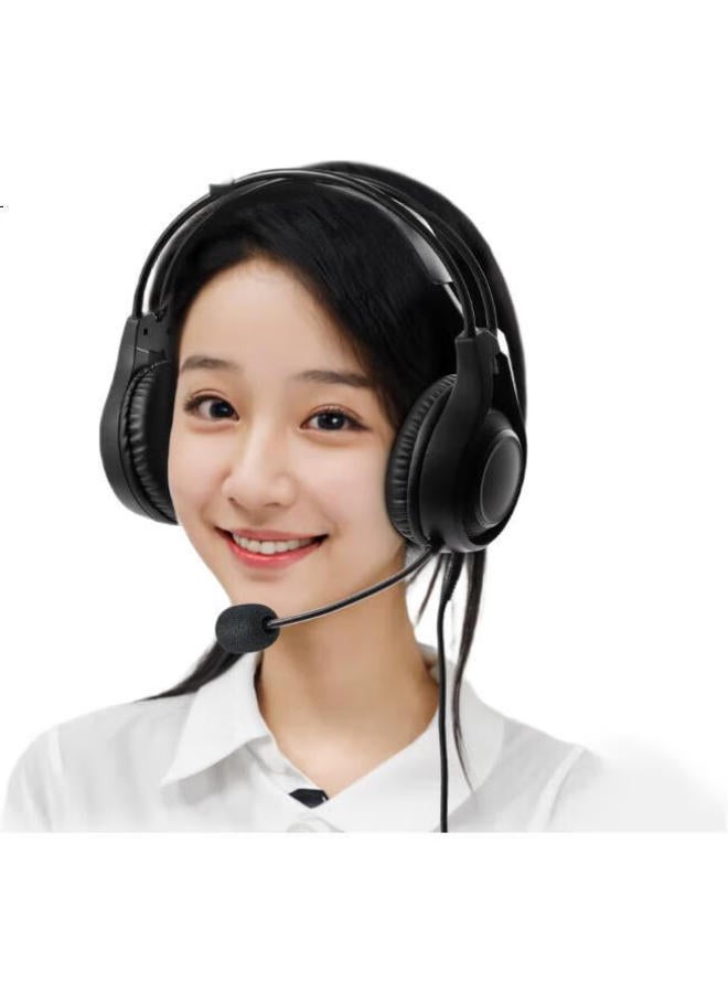 Deli Student English Listening And Speaking Exam Headphones For Postgraduate And Civil Service Exams, High-Definition Audio, Adjustable Microphone, Plug-And Exam-Ready, Back-To Gift, Black - Image 1