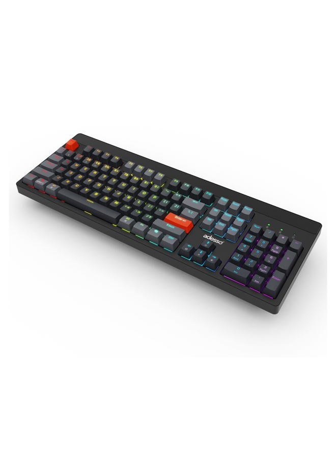 ADESSO Easytouch 1300 Mechanical Keyboard RGB Illuminated Hot Swappable Red Switches Wired Wireless Bluetooth Gaming Keyboard with Copilot AI Hotkey for Windows Mac - Image 3