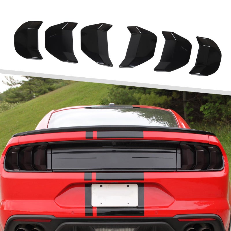 Jimen Compatible with Ford Mustang 20182023 6PCS Tail Light Cover Trim Exterior Accessories