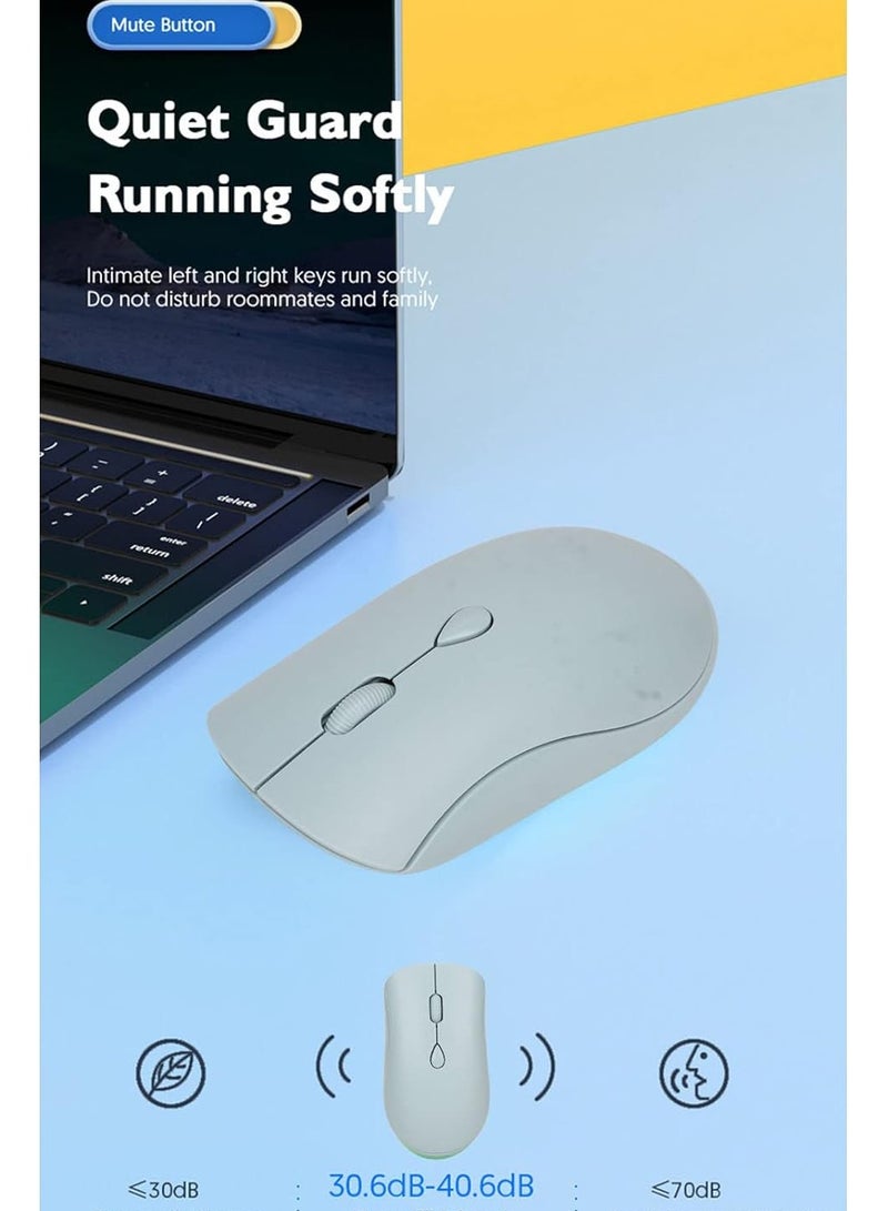 Ultra Quiet Coreless Mouse, 2.4 G and BT 5.2 Dual Mode Coreless Mouse, 1600DPI Ergonomic Mouse with Rechargeable Battery - Image 5