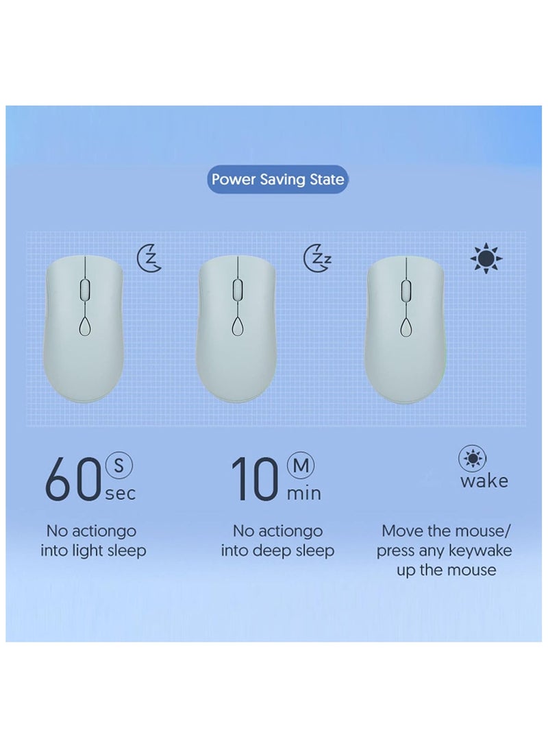 Ultra Quiet Coreless Mouse, 2.4 G and BT 5.2 Dual Mode Coreless Mouse, 1600DPI Ergonomic Mouse with Rechargeable Battery - Image 3