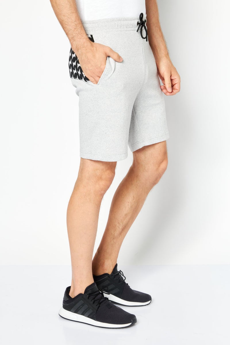 TapouT Men Sportwear Fit Brand Logo Training Shorts, Light Grey Heather - Image 4