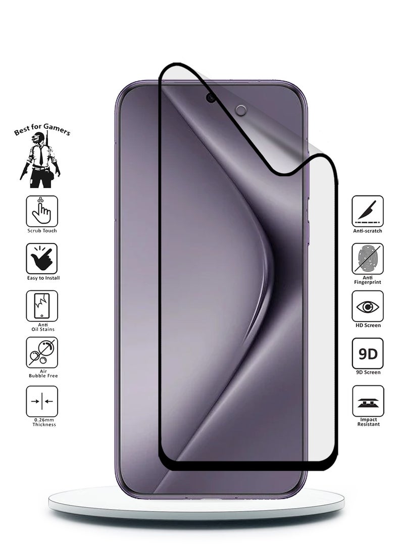 Wtech Huawei Pura 70 Pro / Pura 70 Pro+ / Pura 70 Pro Plus 5G 2024 Nano Ceramic Full Glue Full Cover Matte Flexible Screen Protector (MSCNMN) - Clear/Black - Image 2