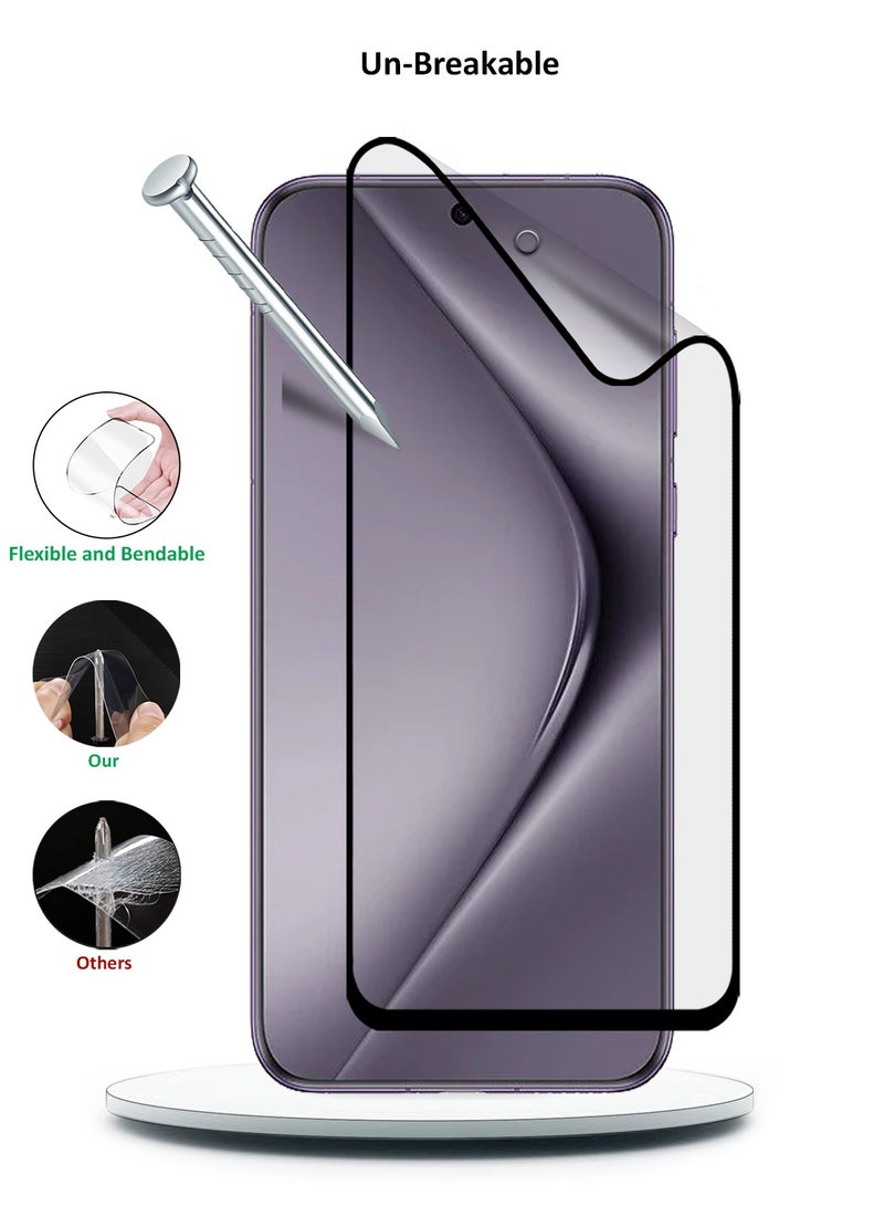 Wtech Huawei Pura 70 Pro / Pura 70 Pro+ / Pura 70 Pro Plus 5G 2024 Nano Ceramic Full Glue Full Cover Matte Flexible Screen Protector (MSCNMN) - Clear/Black - Image 4