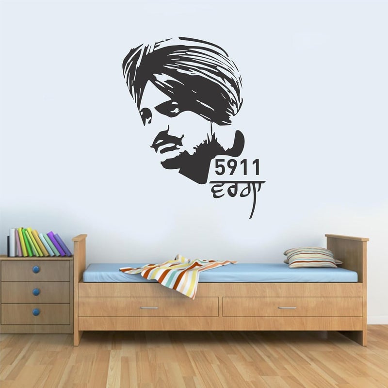 Wall Attraction Siddhu Moose wala Wall Stickers Murals Size 45x58cm MD253_S - Image 2