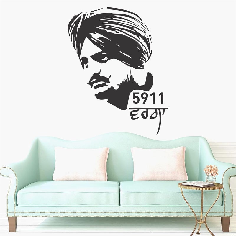 Wall Attraction Siddhu Moose wala Wall Stickers Murals Size 45x58cm MD253_S - Image 1